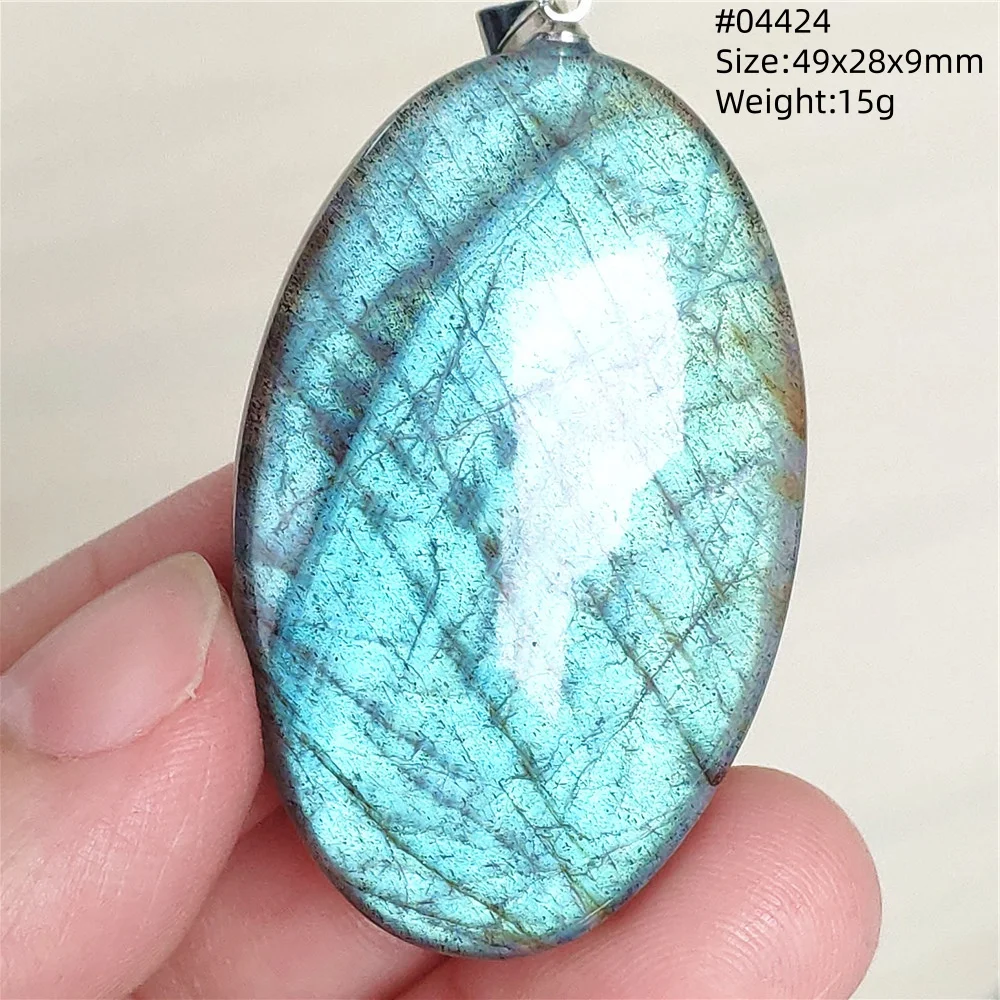 Natural Blue Labradorite Bead Necklace, AAAAA - Image 30