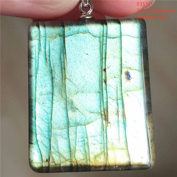 Natural Blue Labradorite Bead Necklace, AAAAA