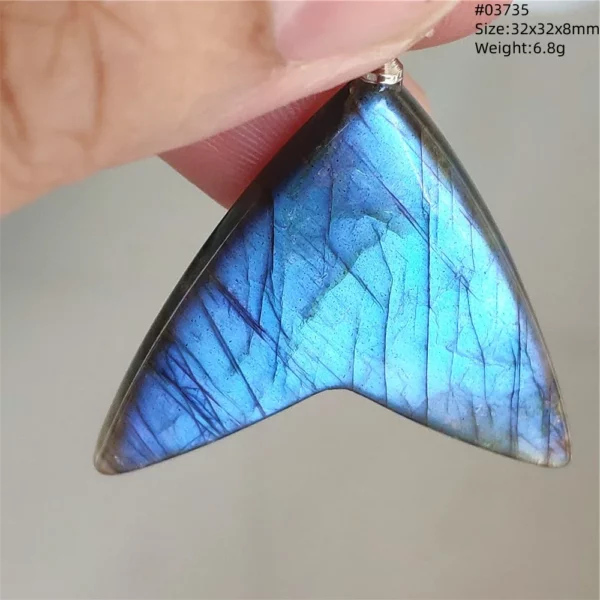 Natural Blue Labradorite Bead Pendant Necklace Women Men Labradorite Fashion Beads Jewelry AAAAA