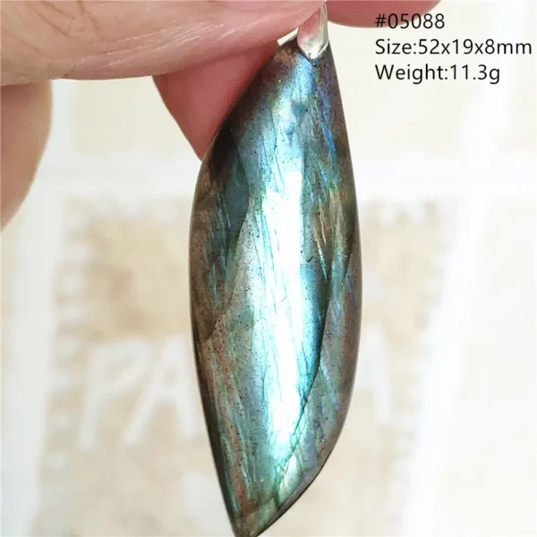 Natural Blue Labradorite Bead Necklace, AAAAA