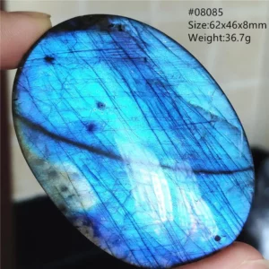 Natural Blue Labradorite Bead Necklace, AAAAA - Image 59