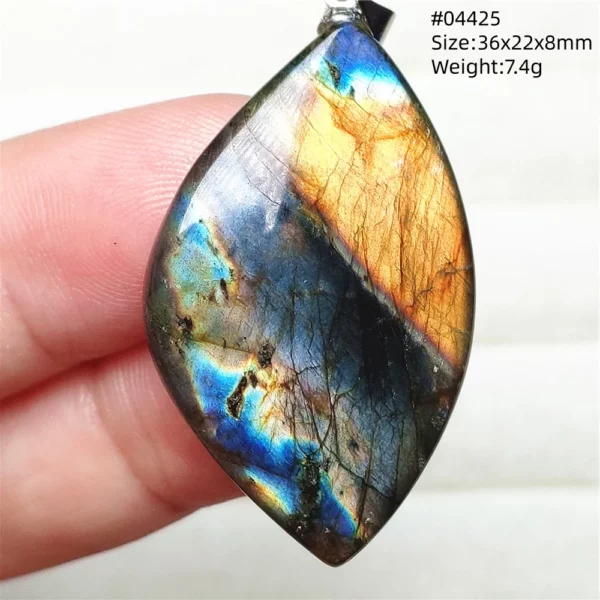 Natural Blue Labradorite Bead Necklace, AAAAA