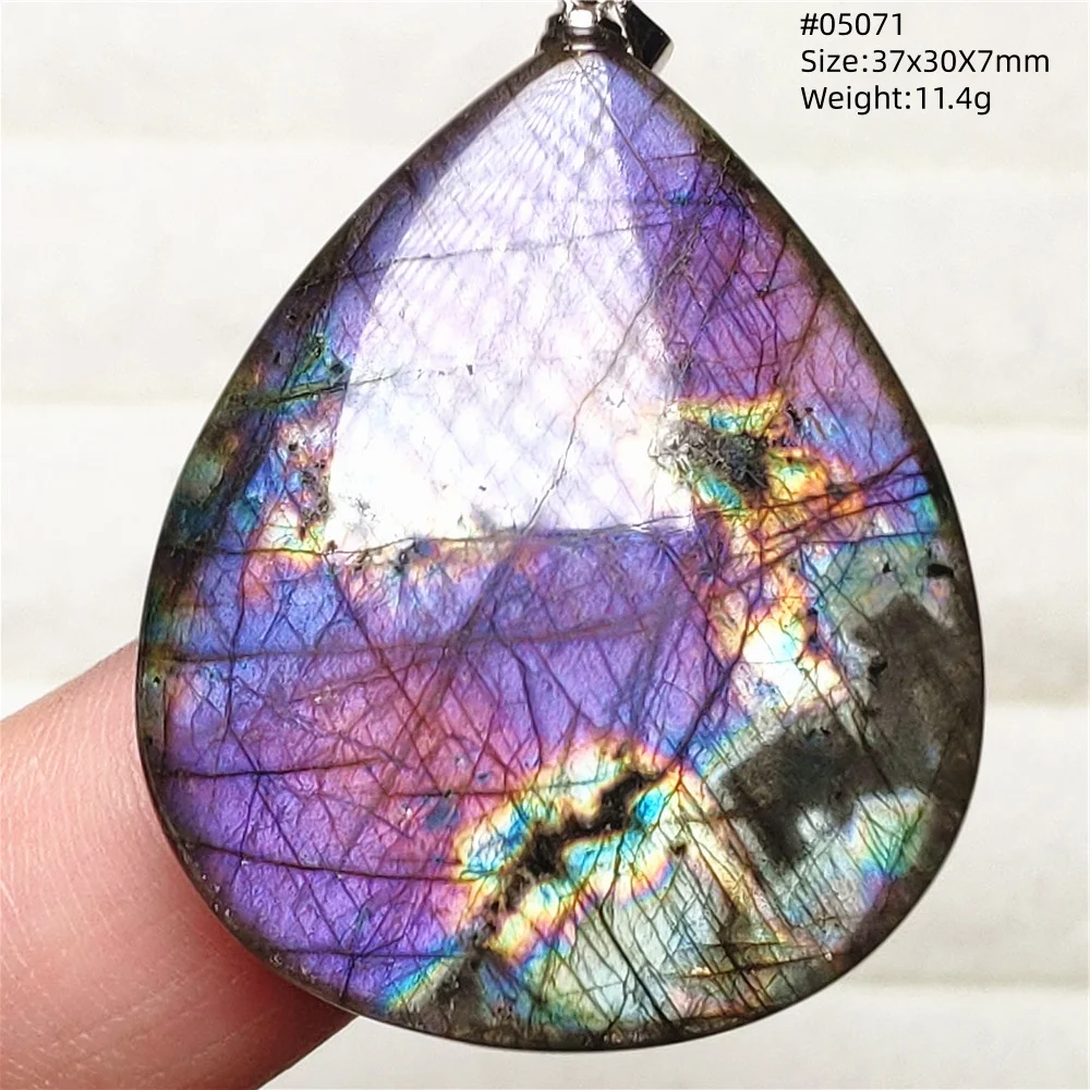 Natural Blue Labradorite Water Drop Pendant, AAAAAA - Image 27