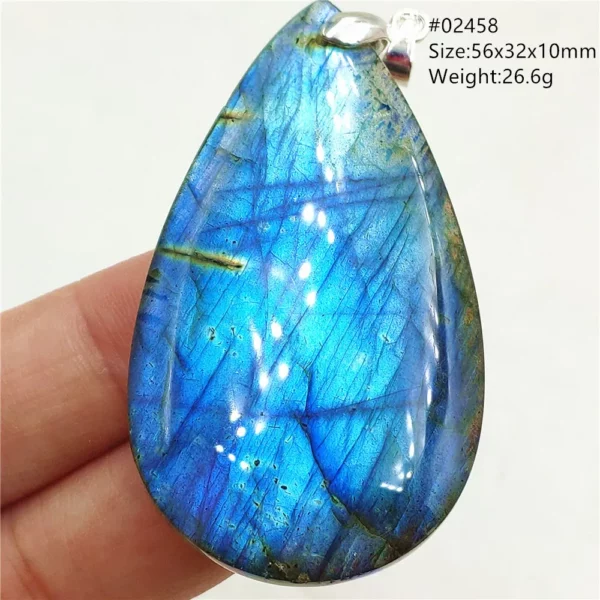 Natural Blue Labradorite Water Drop Pendant, AAAAAA