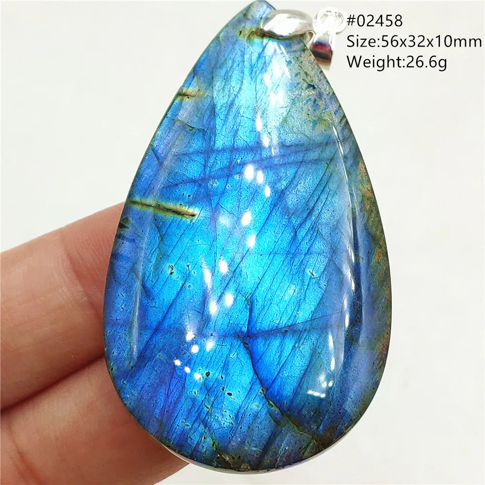 Natural Blue Labradorite Water Drop Pendant, AAAAAA - Image 44