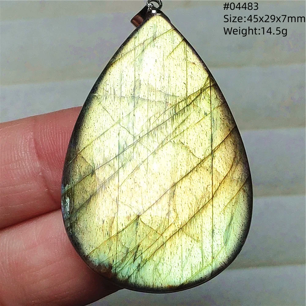 Natural Blue Labradorite Water Drop Pendant, AAAAAA - Image 36