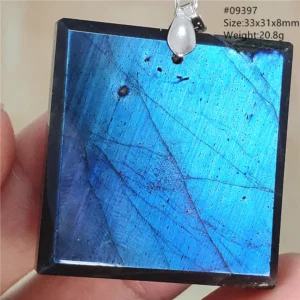Natural Blue Labradorite Water Drop Pendant, AAAAAA - Image 40