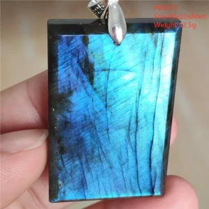 Natural Blue Labradorite Water Drop Pendant, AAAAAA - Image 9