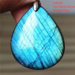 Natural Blue Labradorite Water Drop Pendant, AAAAAA - Image 6