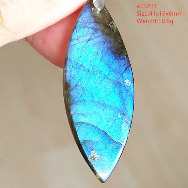 Natural Blue Labradorite Water Drop Pendant, AAAAAA