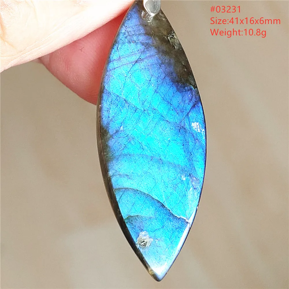 Natural Blue Labradorite Water Drop Pendant, AAAAAA - Image 14