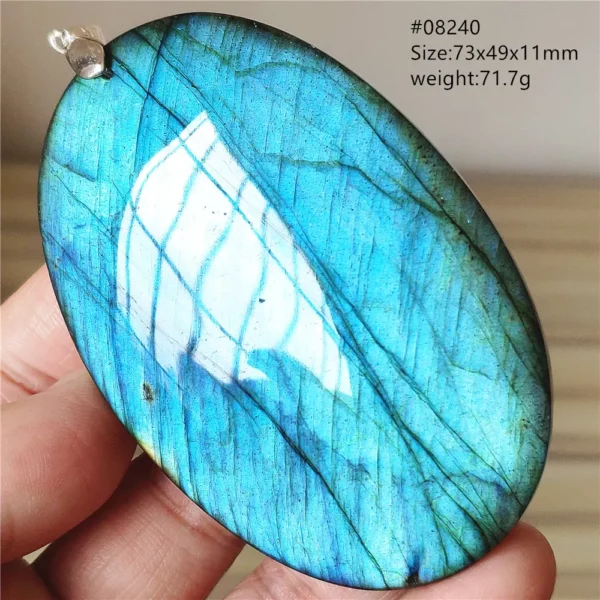Natural Blue Labradorite Water Drop Pendant, AAAAAA