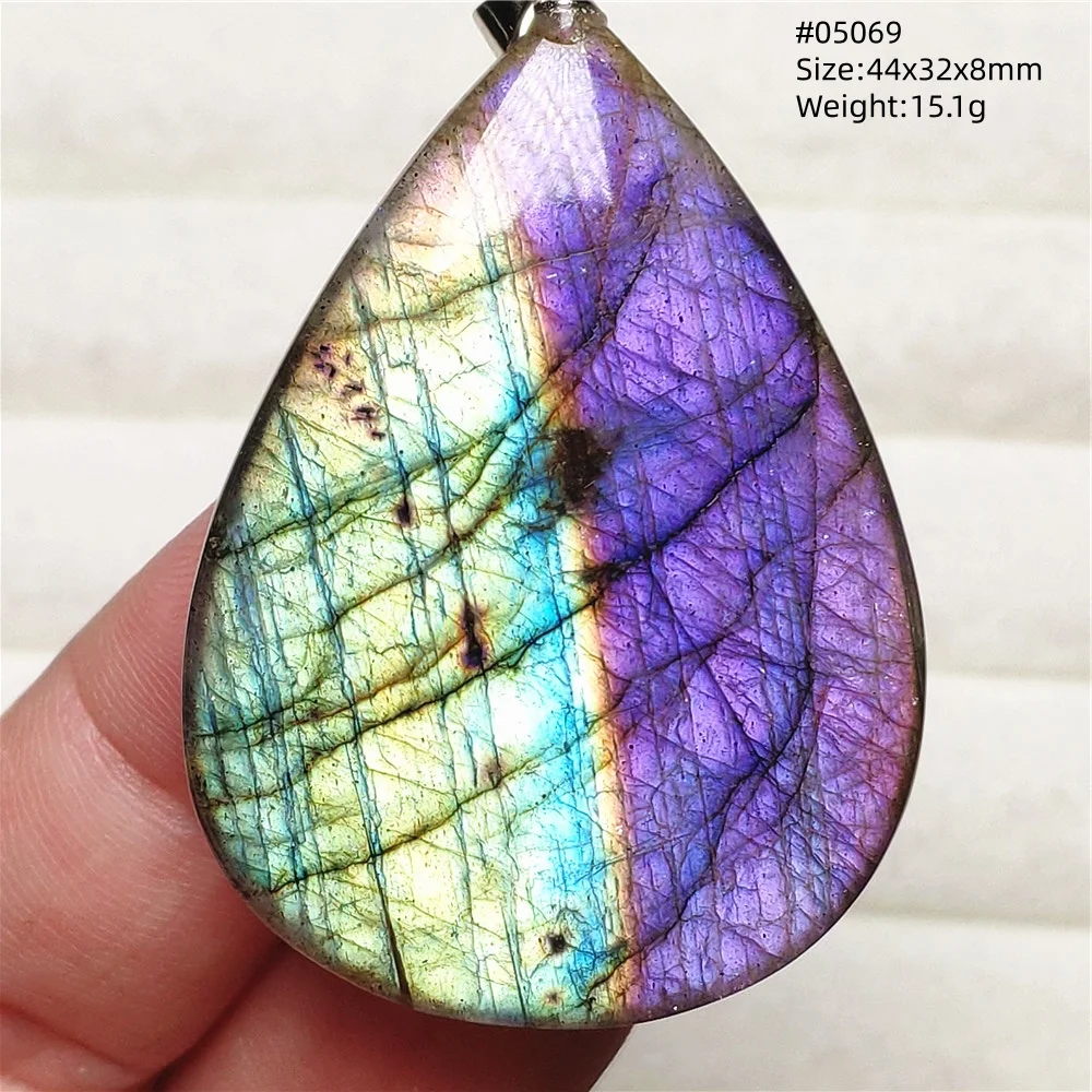 Natural Blue Labradorite Water Drop Pendant, AAAAAA - Image 10