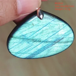 Natural Blue Labradorite Water Drop Pendant, AAAAAA - Image 48