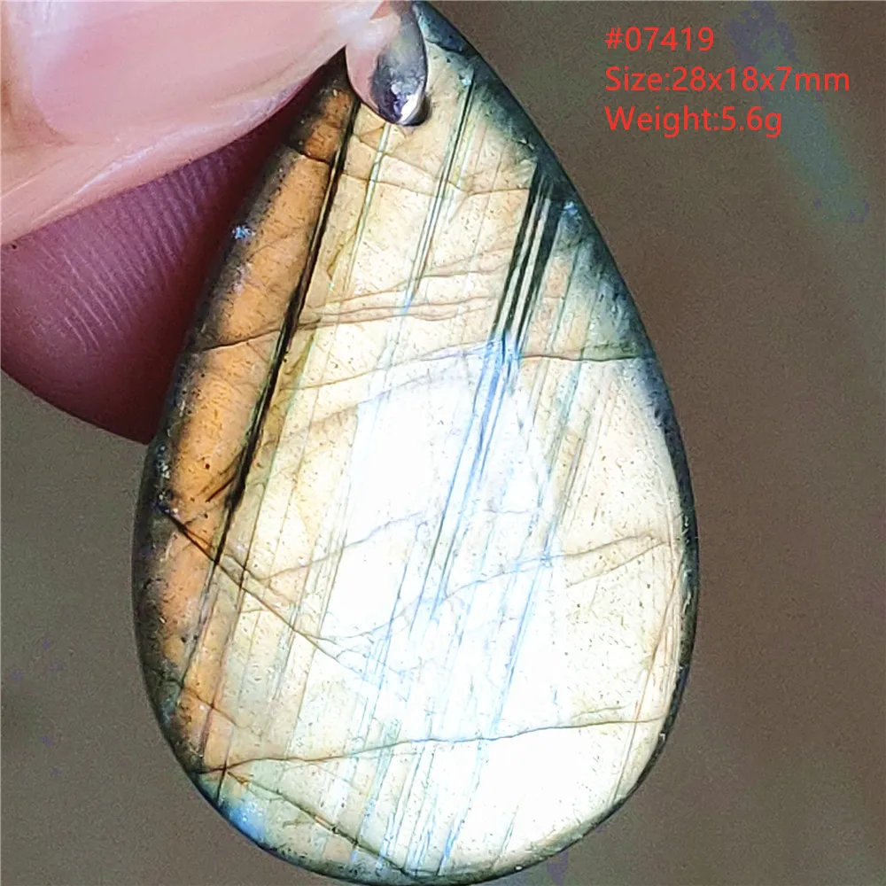 Natural Blue Labradorite Water Drop Pendant, AAAAAA - Image 66