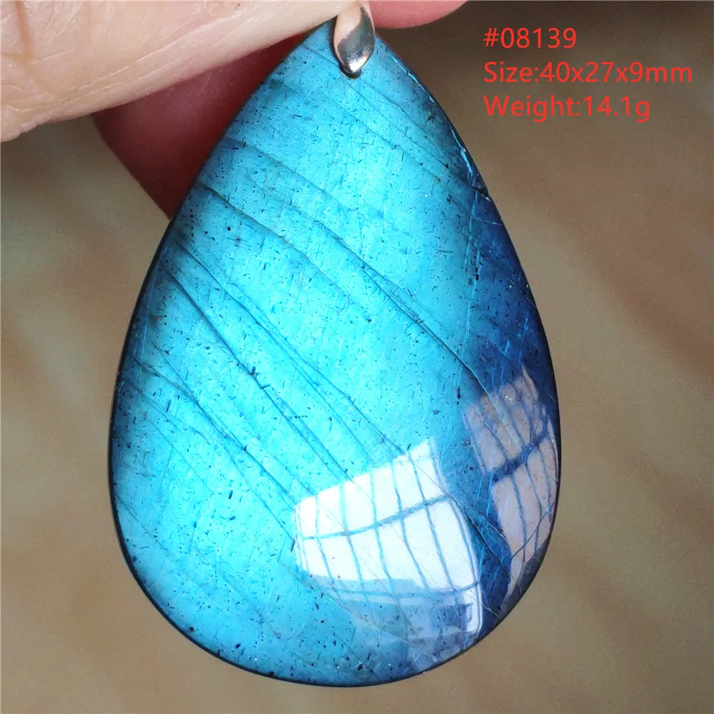 Natural Blue Labradorite Water Drop Pendant, AAAAAA - Image 1