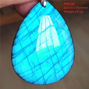 Natural Blue Labradorite Pendant Necklace Jewelry Beads Women Men Colorful Labradorite Stone Necklace Pendant AAAAA - Image 2