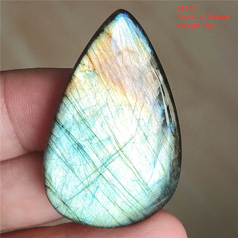 Natural Blue Labradorite Pendant Necklace Jewelry Beads Women Men Colorful Labradorite Stone Necklace Pendant AAAAA - Image 7