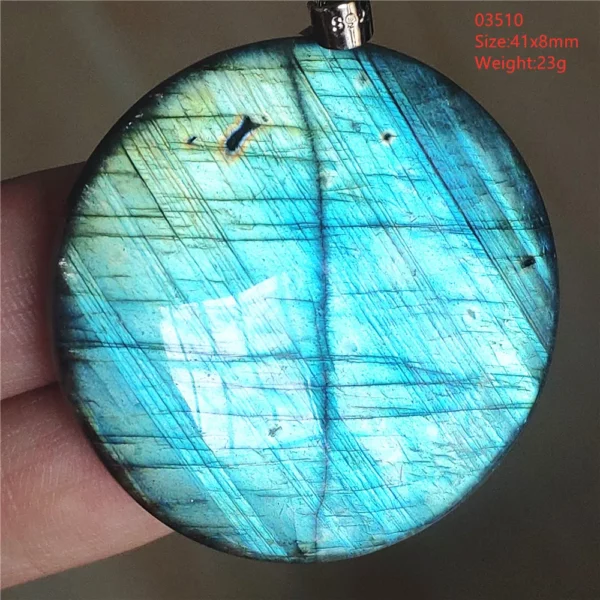 Natural Blue Labradorite Pendant Necklace Jewelry Beads Women Men Colorful Labradorite Stone Necklace Pendant AAAAA
