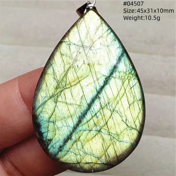Natural Blue Labradorite Pendant Necklace Jewelry Beads Women Men Colorful Labradorite Stone Necklace Pendant AAAAA
