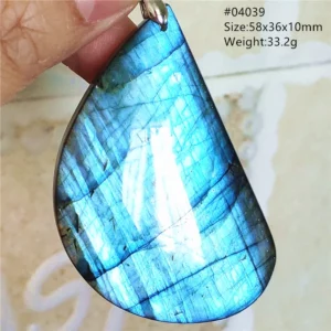 Natural Blue Labradorite Pendant Necklace Jewelry Beads Women Men Colorful Labradorite Stone Necklace Pendant AAAAA - Image 8