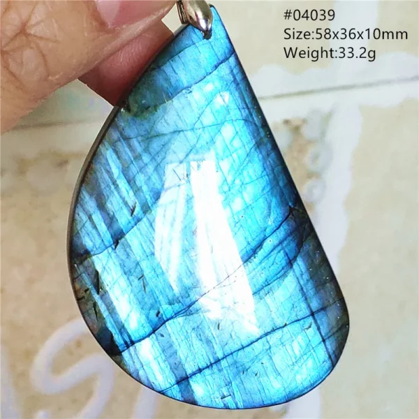 Natural Blue Labradorite Pendant Necklace Jewelry Beads Women Men Colorful Labradorite Stone Necklace Pendant AAAAA