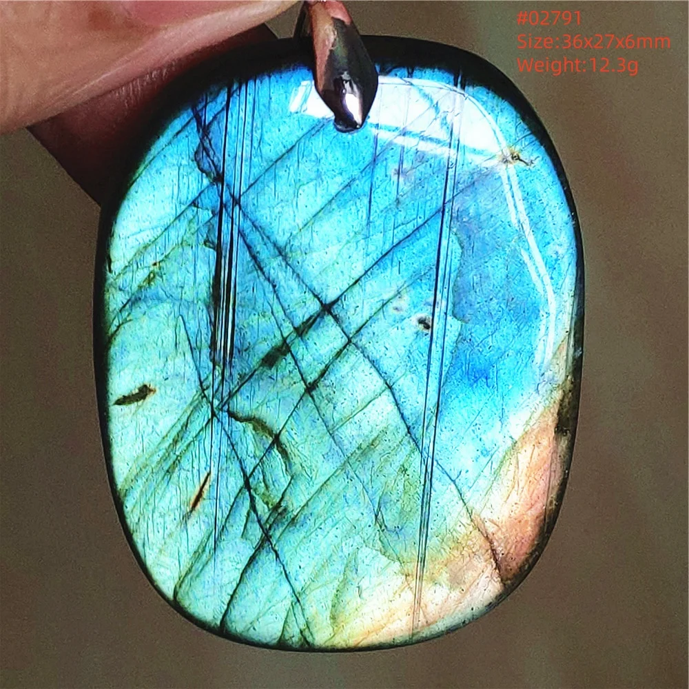 Natural Blue Labradorite Pendant Necklace Jewelry Beads Women Men Colorful Labradorite Stone Necklace Pendant AAAAA - Image 33