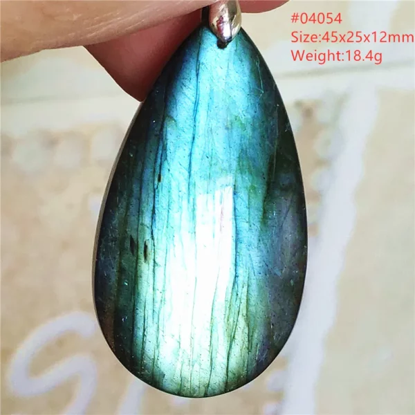 Natural Blue Labradorite Pendant Necklace Jewelry Beads Women Men Colorful Labradorite Stone Necklace Pendant AAAAA