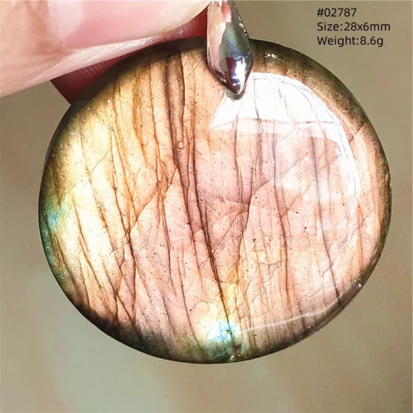 Natural Blue Labradorite Pendant Necklace Jewelry Beads Women Men Colorful Labradorite Stone Necklace Pendant AAAAA