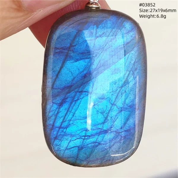 Natural Blue Labradorite Pendant Necklace Jewelry Beads Women Men Colorful Labradorite Stone Necklace Pendant AAAAA