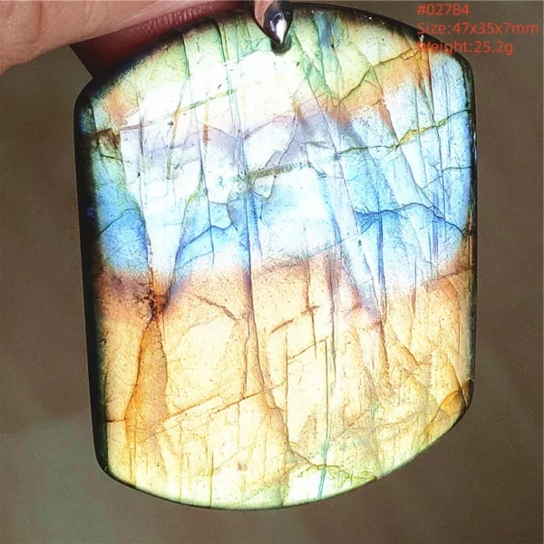 Natural Blue Labradorite Pendant Necklace Jewelry Beads Women Men Colorful Labradorite Stone Necklace Pendant AAAAA