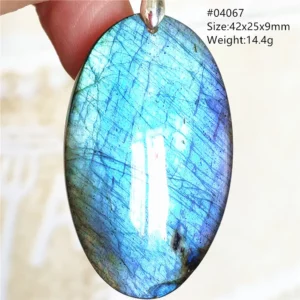 Natural Blue Labradorite Pendant Necklace Jewelry Beads Women Men Colorful Labradorite Stone Necklace Pendant AAAAA - Image 6