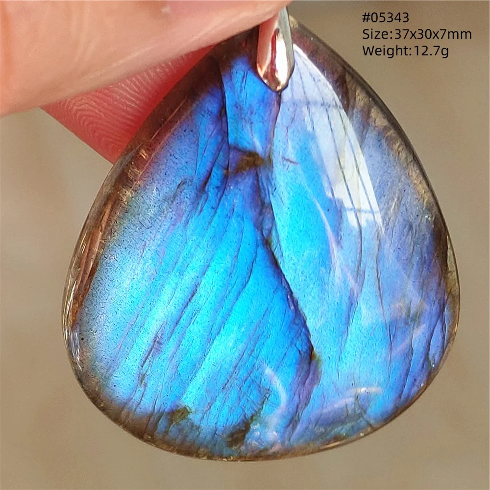 Natural Blue Labradorite Pendant Necklace Jewelry Beads Women Men Colorful Labradorite Stone Necklace Pendant AAAAA - Image 46
