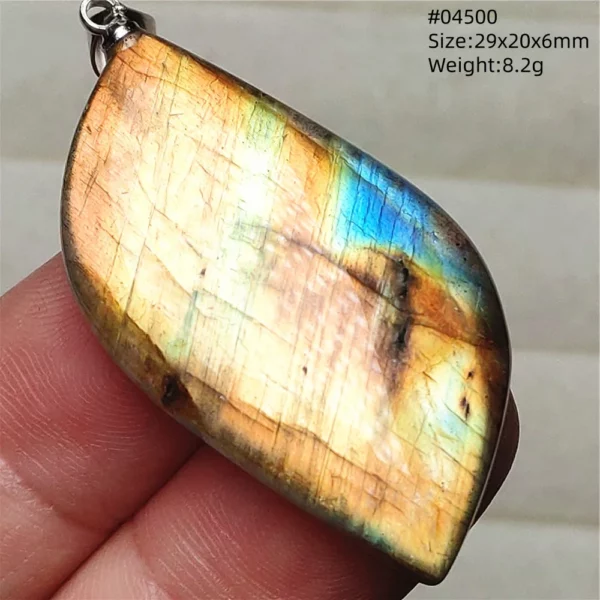 Natural Blue Labradorite Pendant Necklace Jewelry Beads Women Men Colorful Labradorite Stone Necklace Pendant AAAAA