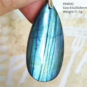 Natural Blue Labradorite Pendant Necklace Jewelry Beads Women Men Colorful Labradorite Stone Necklace Pendant AAAAA - Image 17