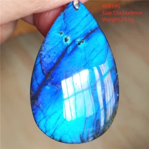Natural Blue Labradorite Pendant Necklace Jewelry Beads Women Men Colorful Labradorite Stone Necklace Pendant AAAAA - Image 4