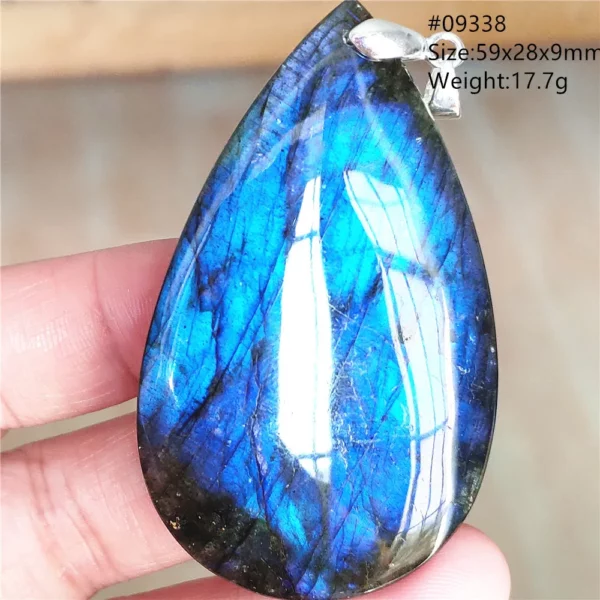 Natural Blue Labradorite Pendant Necklace Jewelry Beads Women Men Colorful Labradorite Stone Necklace Pendant AAAAA
