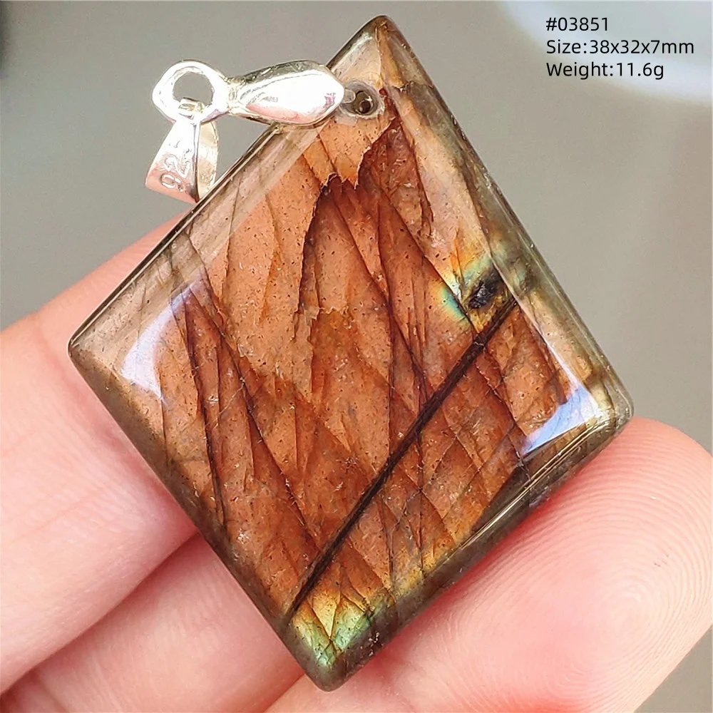 Natural Blue Labradorite Pendant Necklace Jewelry Beads Women Men Colorful Labradorite Stone Necklace Pendant AAAAA - Image 41