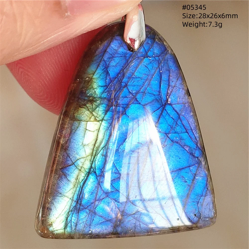 Natural Blue Labradorite Pendant Necklace Jewelry Beads Women Men Colorful Labradorite Stone Necklace Pendant AAAAA - Image 31