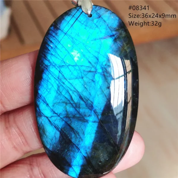 Natural Blue Labradorite Pendant Necklace Jewelry Beads Women Men Colorful Labradorite Stone Necklace Pendant AAAAA