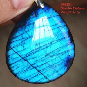 Natural Blue Labradorite Pendant Necklace Jewelry Beads Women Men Colorful Labradorite Stone Necklace Pendant AAAAA - Image 43