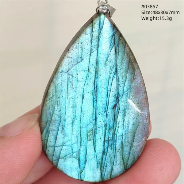 Natural Blue Labradorite Pendant Necklace Jewelry Beads Women Men Colorful Labradorite Stone Necklace Pendant AAAAA