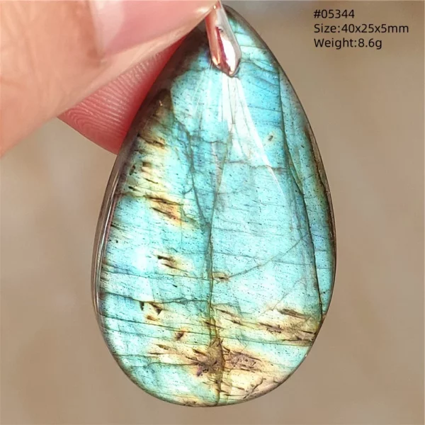 Natural Blue Labradorite Pendant Necklace Jewelry Beads Women Men Colorful Labradorite Stone Necklace Pendant AAAAA