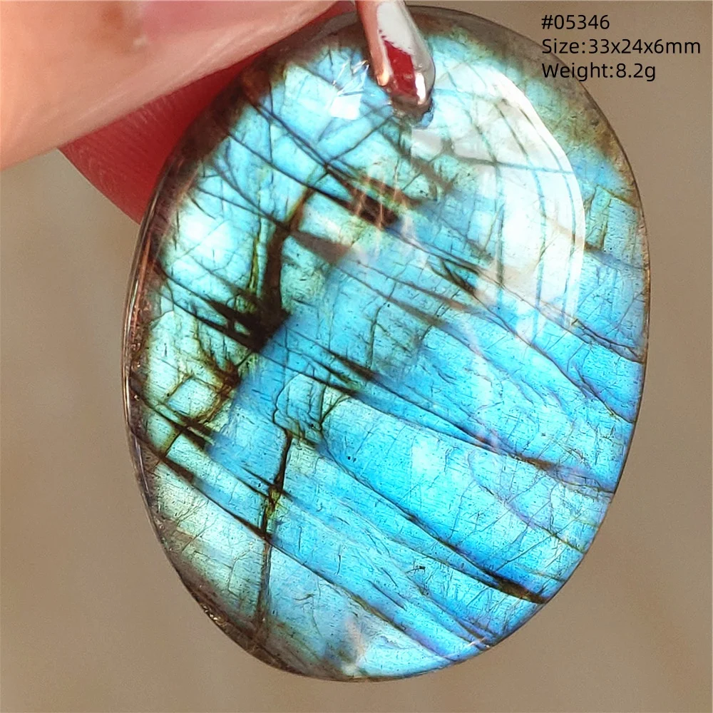 Natural Blue Labradorite Pendant Necklace Jewelry Beads Women Men Colorful Labradorite Stone Necklace Pendant AAAAA - Image 27