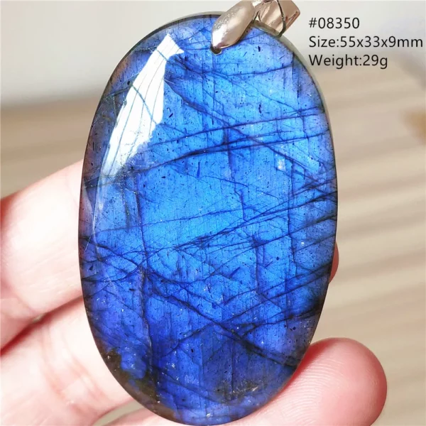 Natural Blue Labradorite Pendant Necklace Jewelry Beads Women Men Colorful Labradorite Stone Necklace Pendant AAAAA