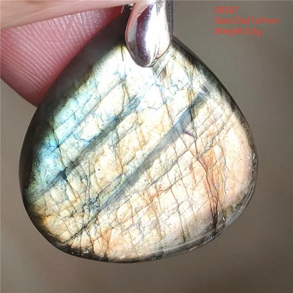 Natural Blue Labradorite Pendant Necklace Jewelry Beads Women Men Colorful Labradorite Stone Necklace Pendant AAAAA