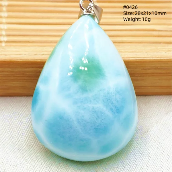 Natural Blue Larimar Heart Pendant Necklace Gemstone Women Men Larimar 17.5*19mm 18K Gold Love Larimar Fashion Jewelry AAAAAA