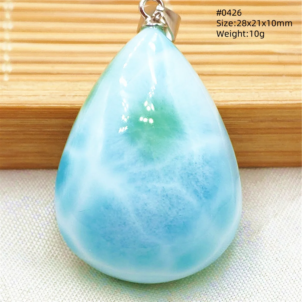Natural Blue Larimar Heart Pendant Necklace Gemstone Women Men Larimar 17.5*19mm 18K Gold Love Larimar Fashion Jewelry AAAAAA - Image 9