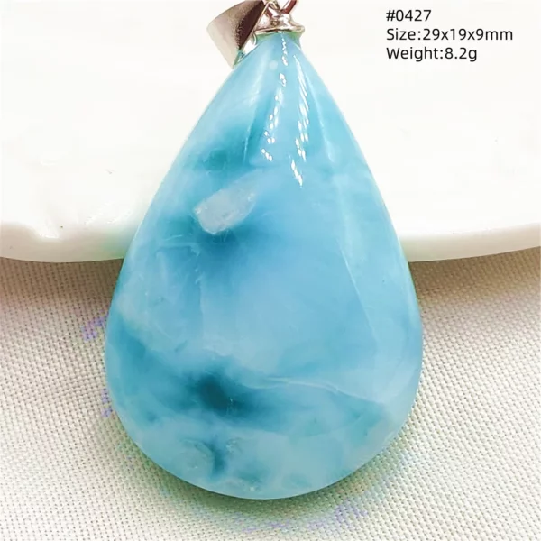 Natural Blue Larimar Heart Pendant Necklace Gemstone Women Men Larimar 17.5*19mm 18K Gold Love Larimar Fashion Jewelry AAAAAA