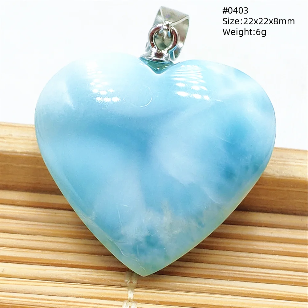 Natural Blue Larimar Heart Pendant Necklace Gemstone Women Men Larimar 17.5*19mm 18K Gold Love Larimar Fashion Jewelry AAAAAA - Image 71